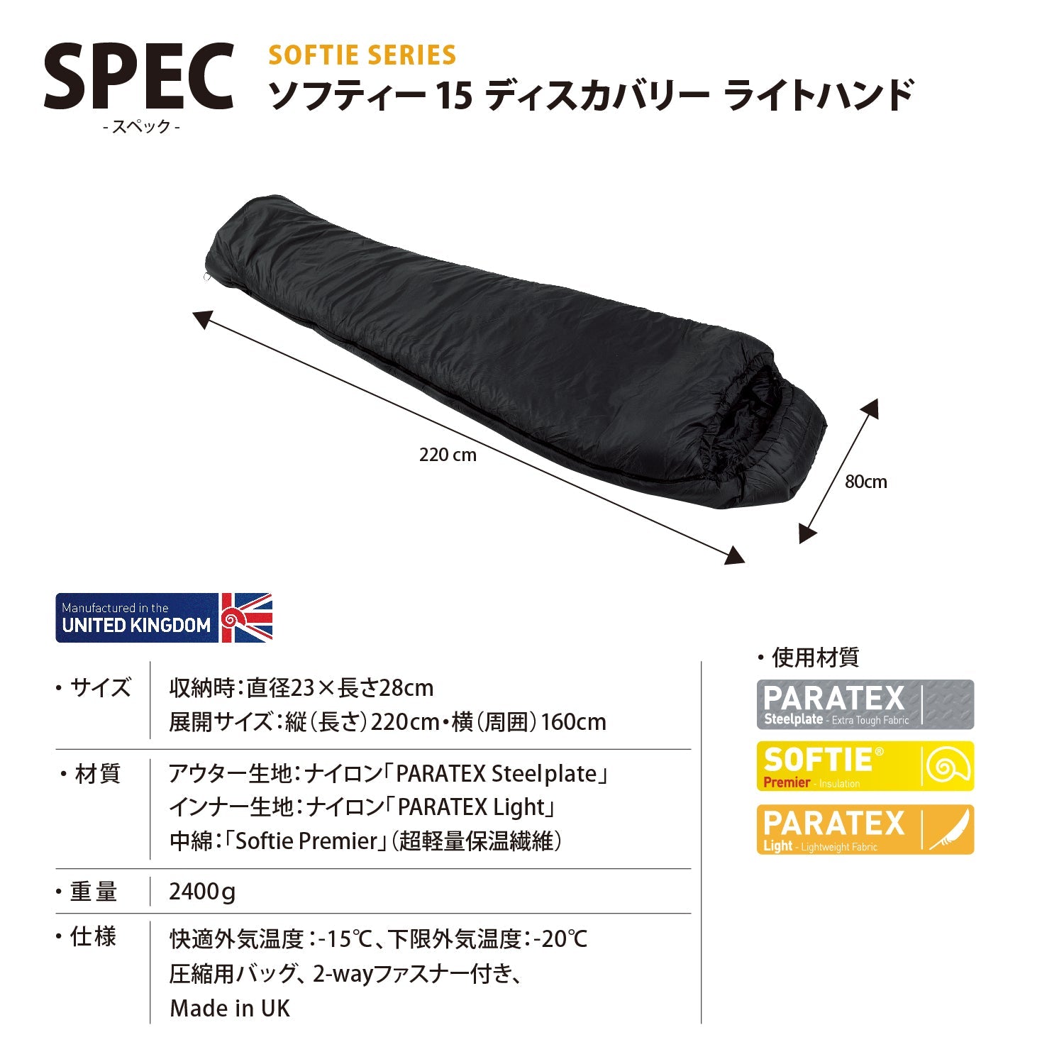 Snugpak(スナグパック) ソフティー15 ディスカバリー ライトジップ