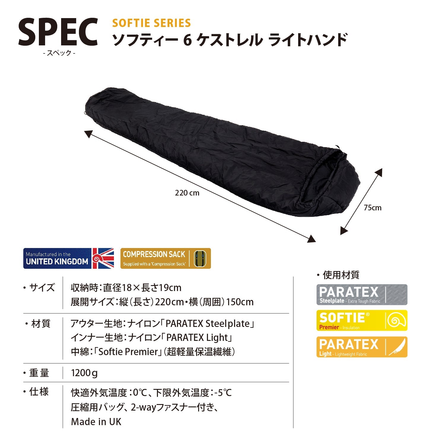 Snugpak(スナグパック) ソフティー6 ケストレル ライトジップ