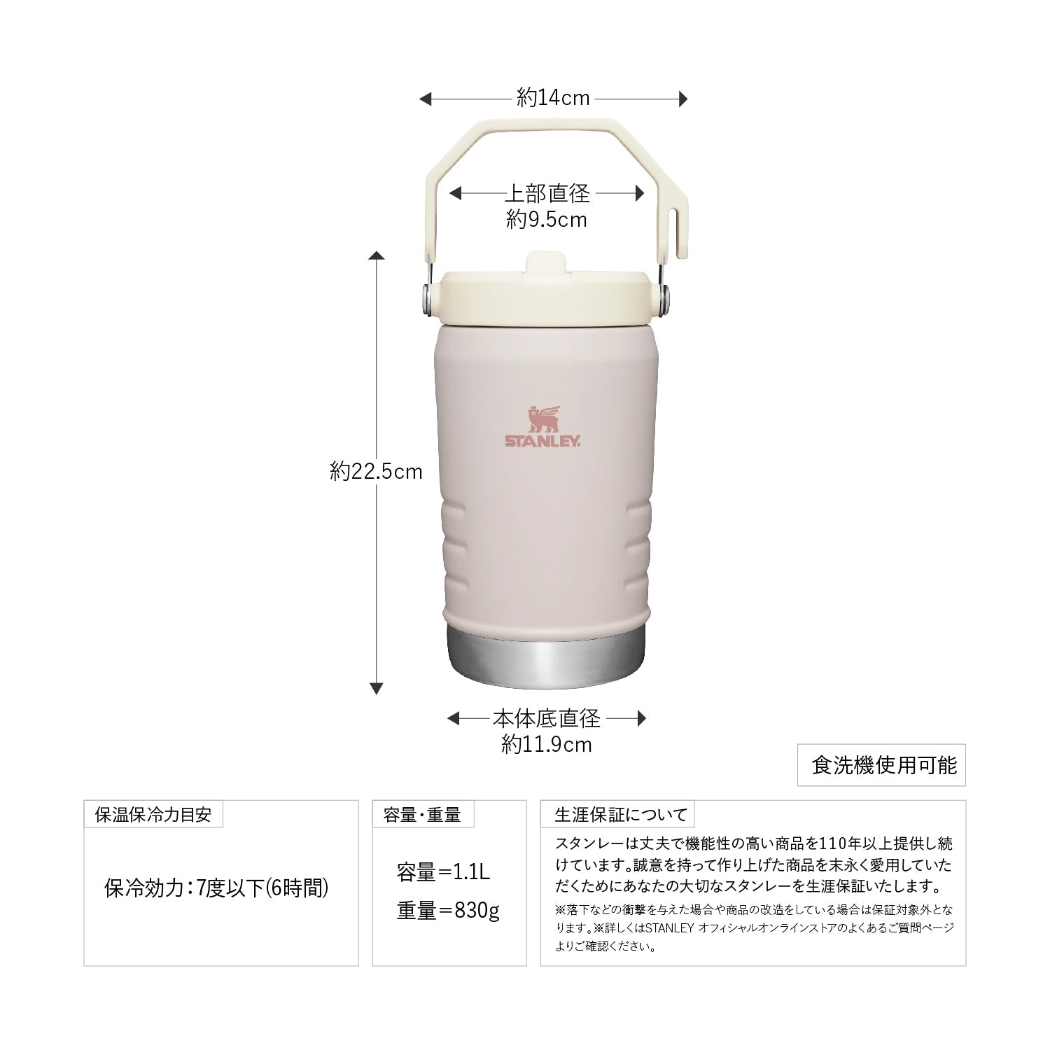 カラー限定30%OFF]STANLEY(スタンレー) アイスフローフリップストロー真空ジャグ1.1L