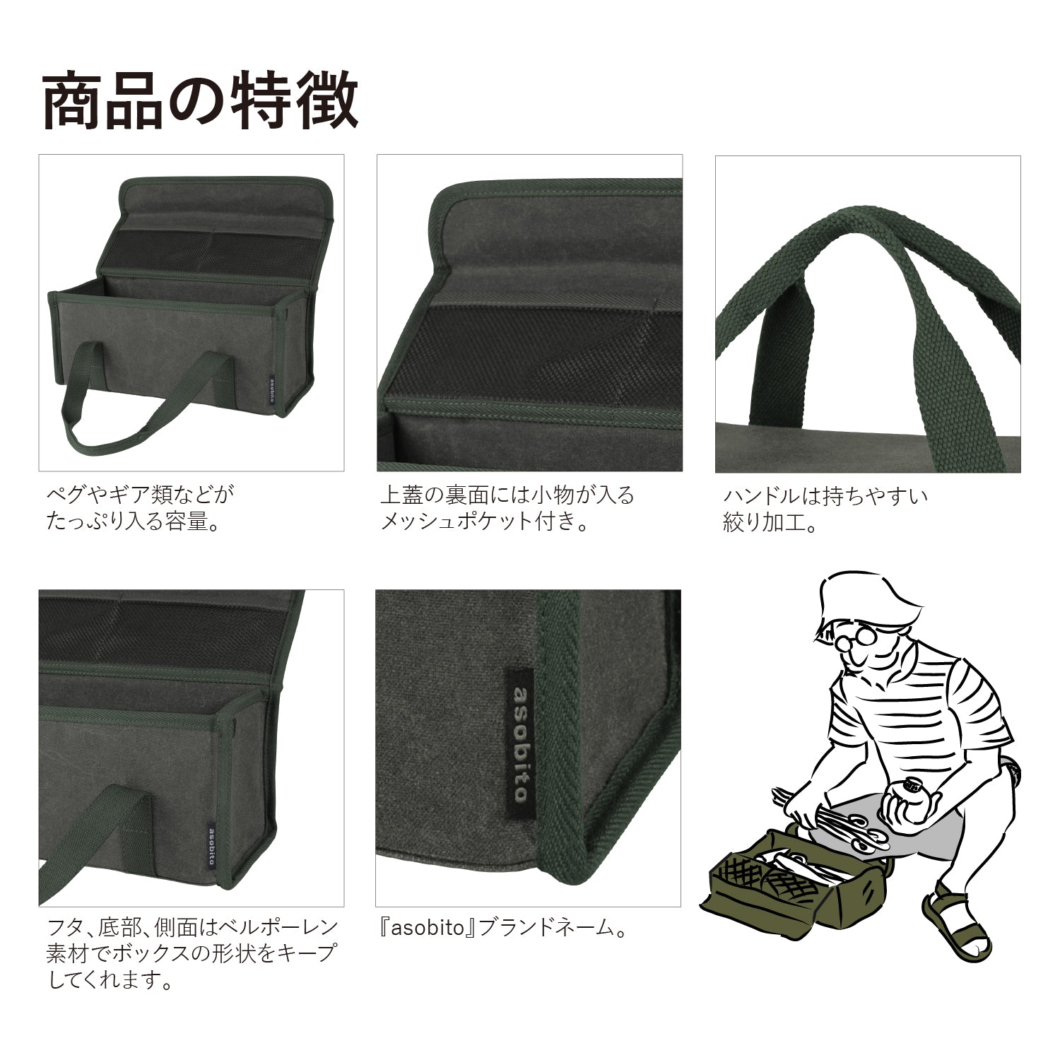 [30%OFF]asobito(アソビト) ツールボックス S