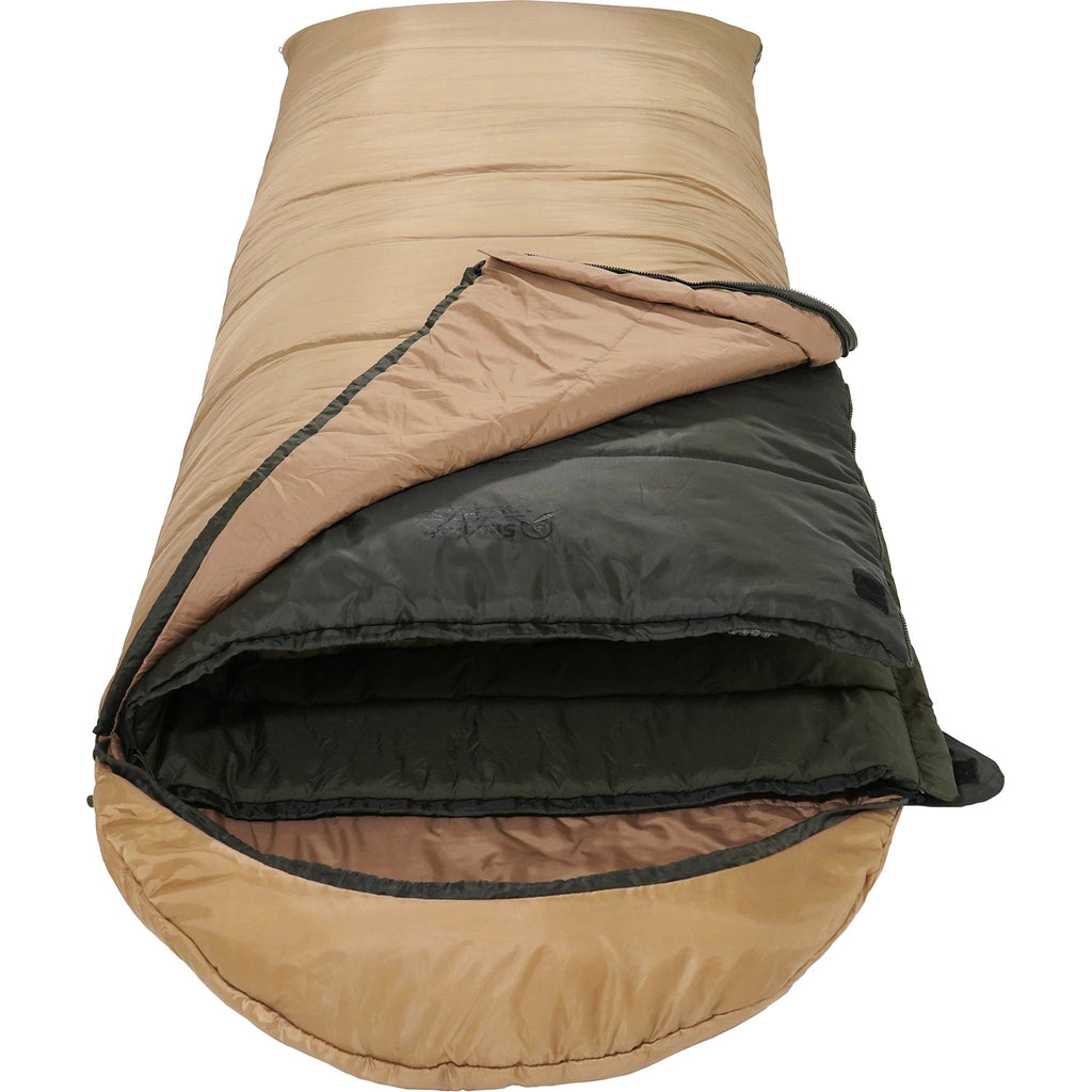 Snugpak(スナグパック) ベースキャンプ スリープシステム 寝袋 デザートタン/オリーブ 2本1組(インナー/アウター) オールシーズ  取扱No.1