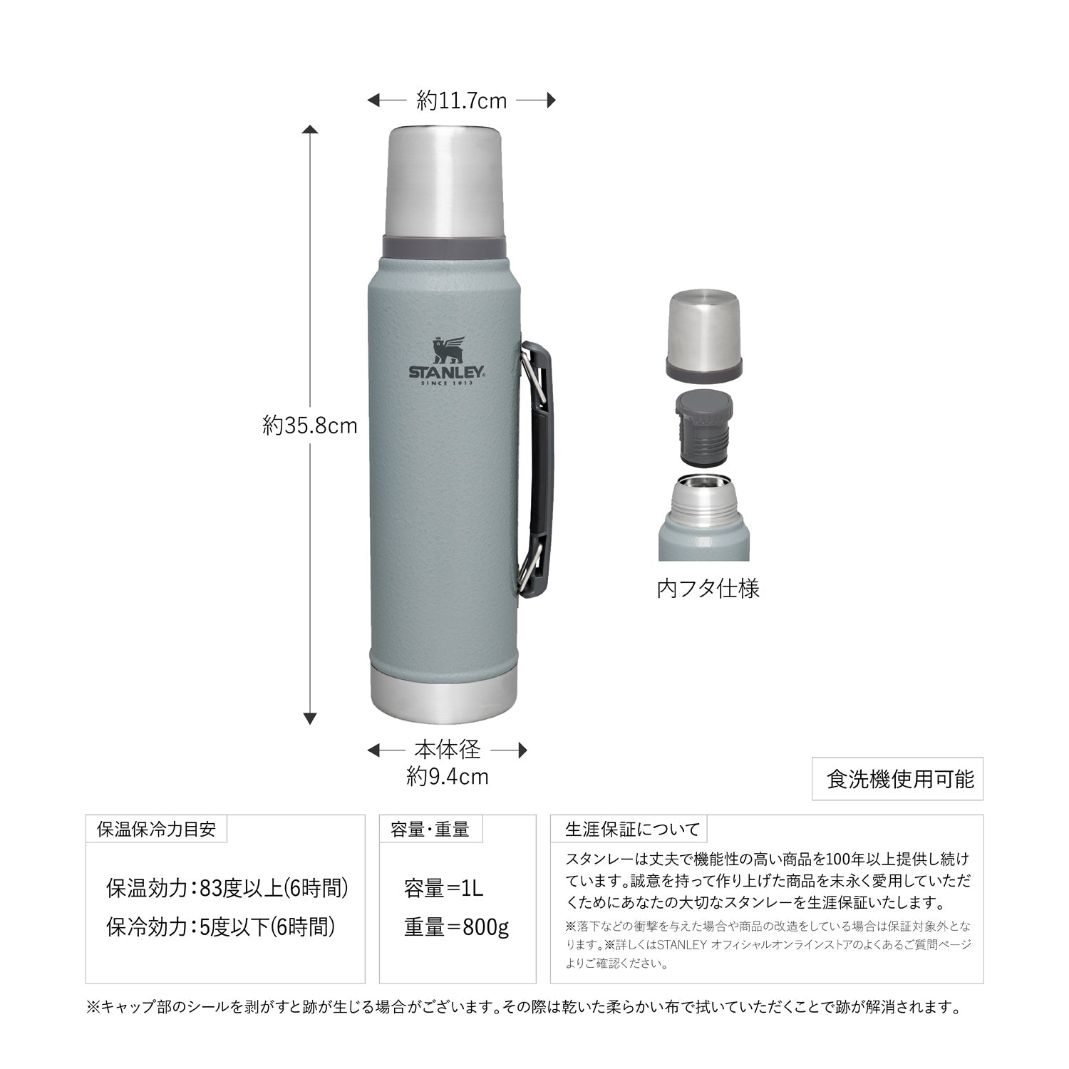 カラー限定30%OFF]STANLEY(スタンレー) クラシック真空ボトル 1.0L